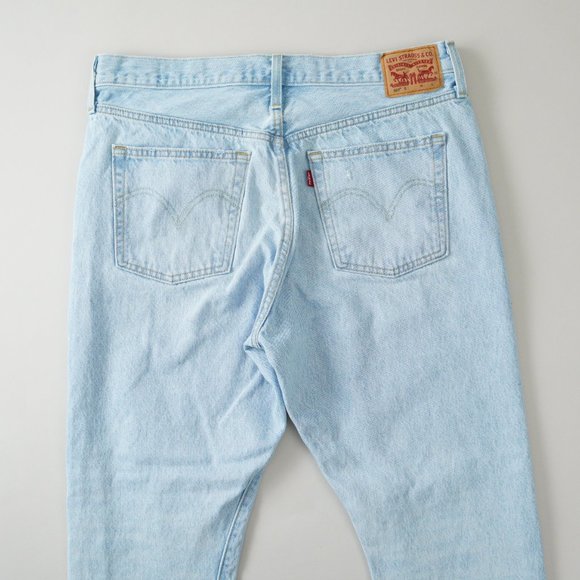 Levis 501 Skinny Fit Button Fly Jeans High Rise Light Wash Womens Size 31x28 - Picture 9 of 16